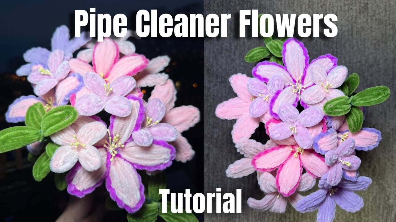 DIY Pipe Cleaner Flowers Tutorial Easy