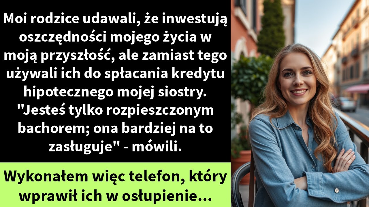 Moi rodzice udawali, że inwestują oszczędności mojego życia w moją przyszłość,