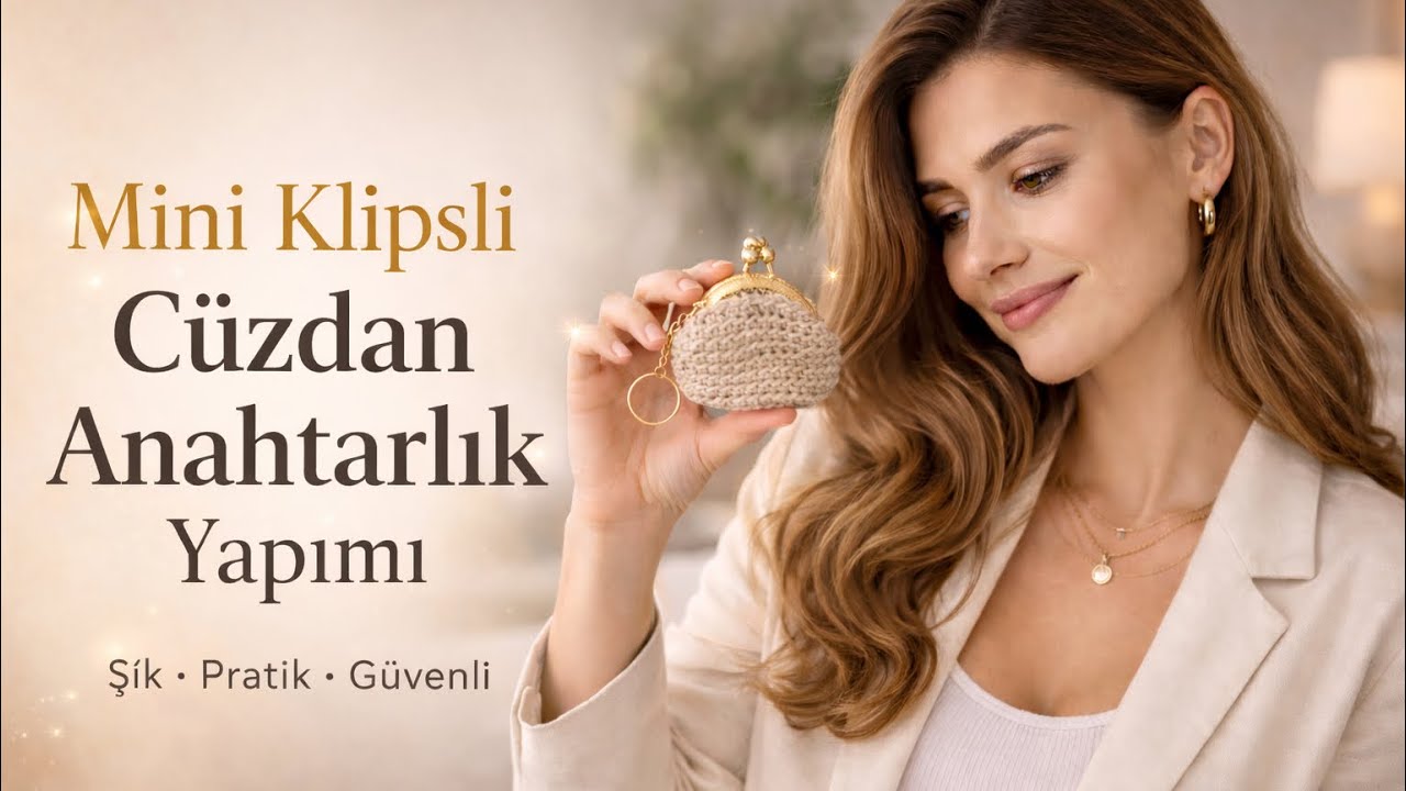 Mini Klipsli Cüzdan Anahtarlık Yapımı | Mini Crochet Coin Purse Keychain | Easy &  DIY Tutorial