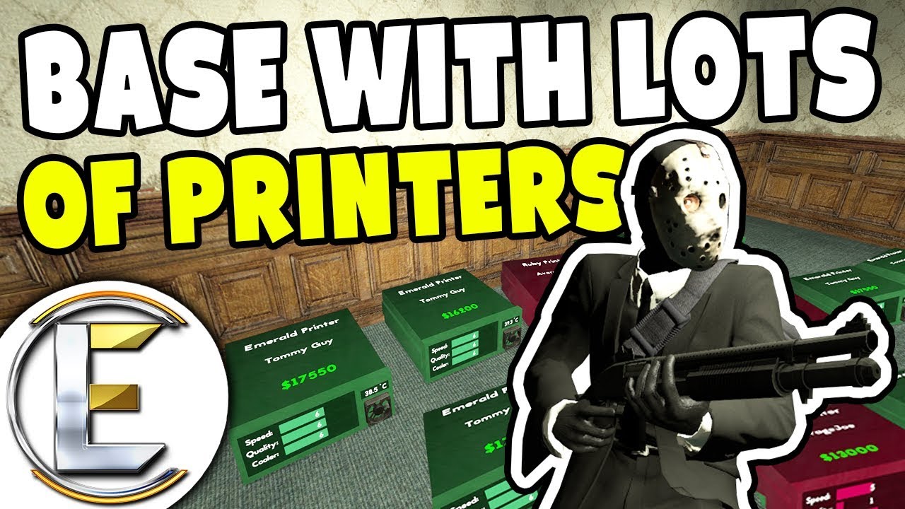 Base With Lots Of Printers - GMOD DarkRP (Stealing Money Printers)