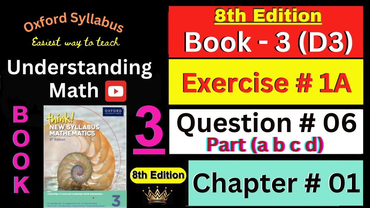 D3 Chapter#01 Ex:1A Question# 6 |Part(a,b,c,d)| Algebraic fractions| Think New Syllabus Mathematics