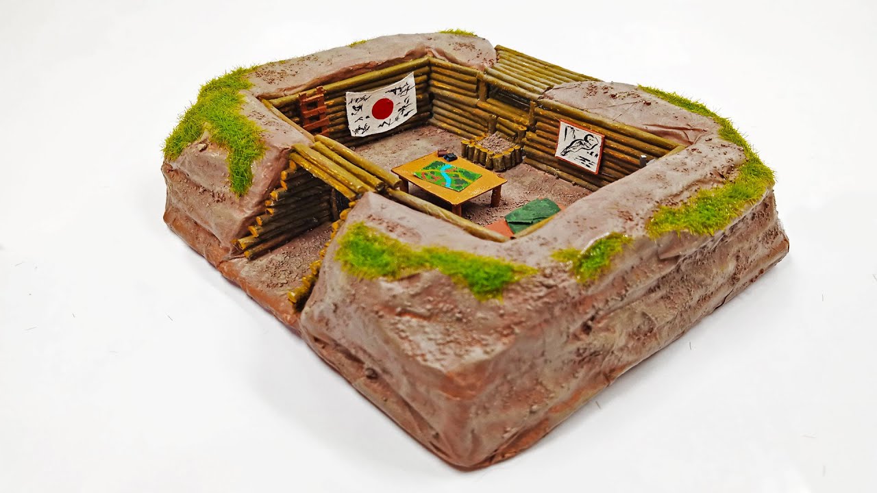 WW2 Japanese Command Bunker || 1/72 Scale || DIY How to Build