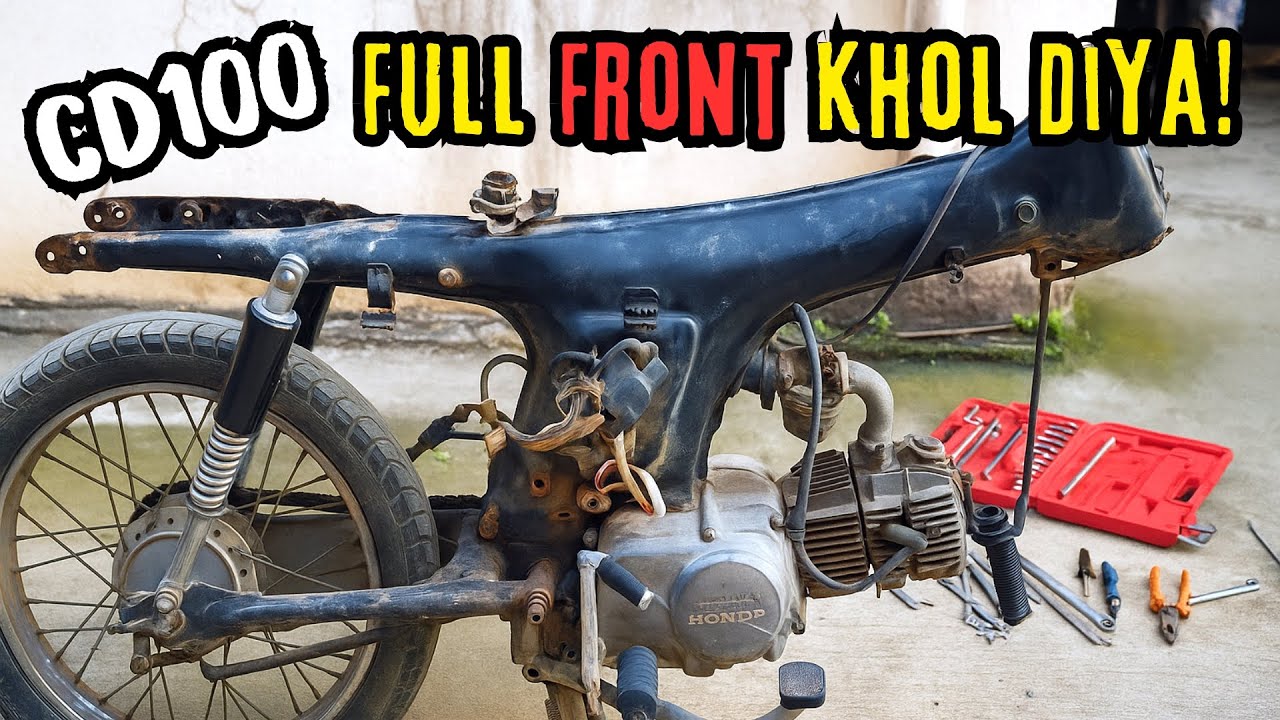 Ep5: Front End Disassembly – Wheel, Forks, Bearings & More | Hero Honda CD100 Restoration | Hindi