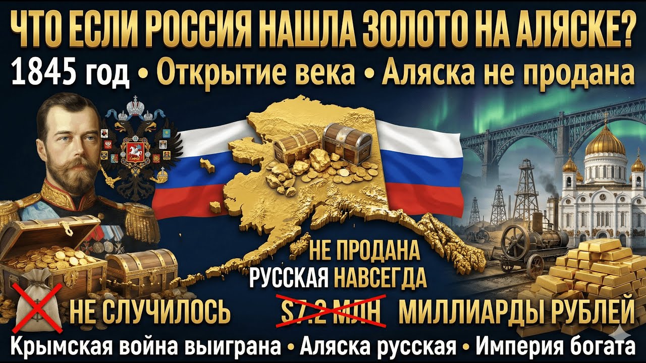 Что если бы Россия НАШЛА ЗОЛОТО на Аляске в 1845 году?