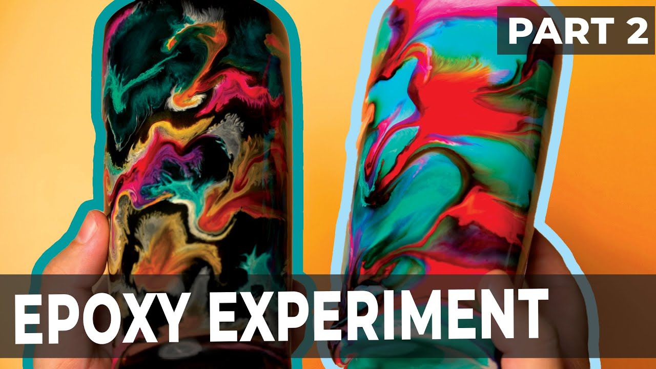 Epoxy Tumblers With Alcohol Ink Experiment - Same Ink Colors - Different Base - Black - Part 2