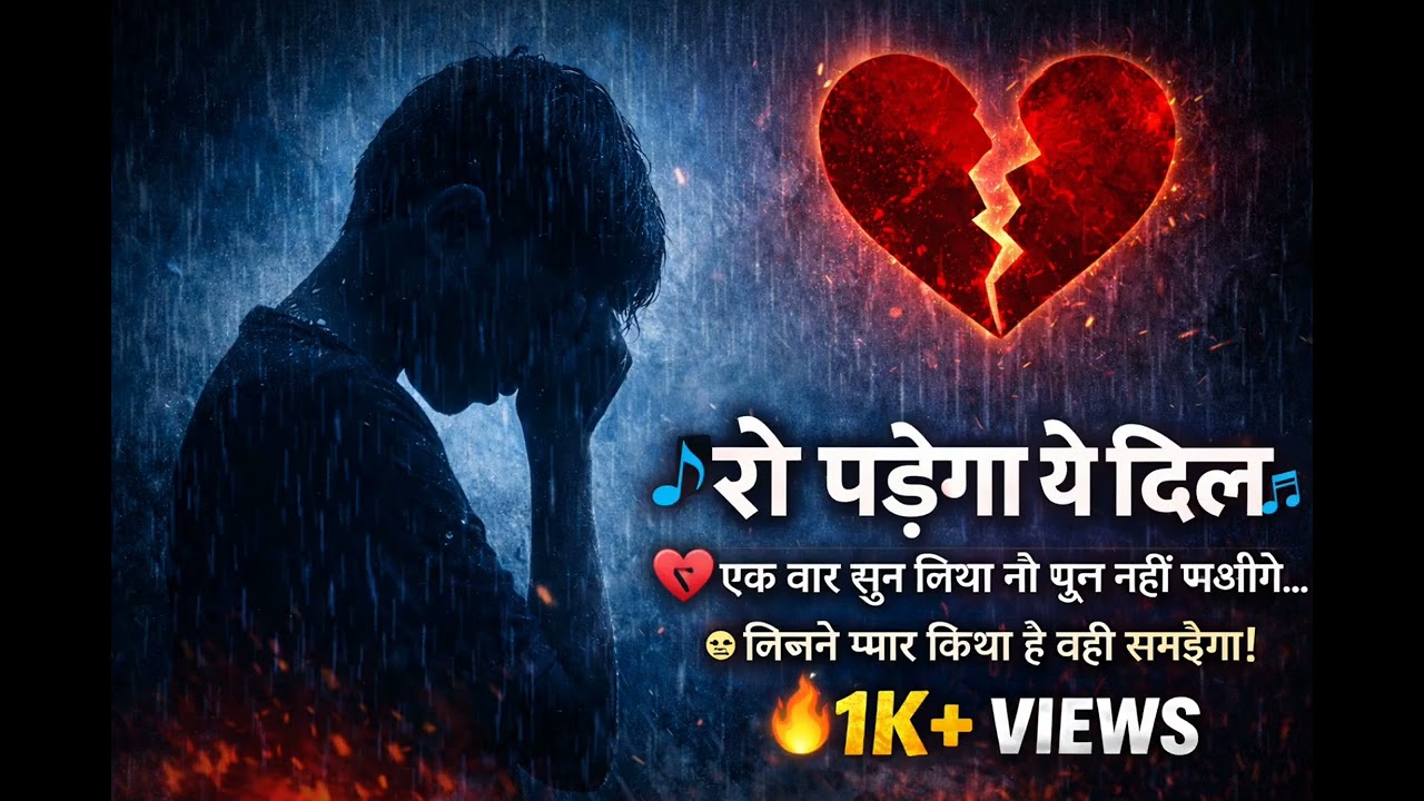 Ro Padega Ye Dil 💔 | Heart Touching Sad Song 2026 😢 | 1K+ Views Emotional Status