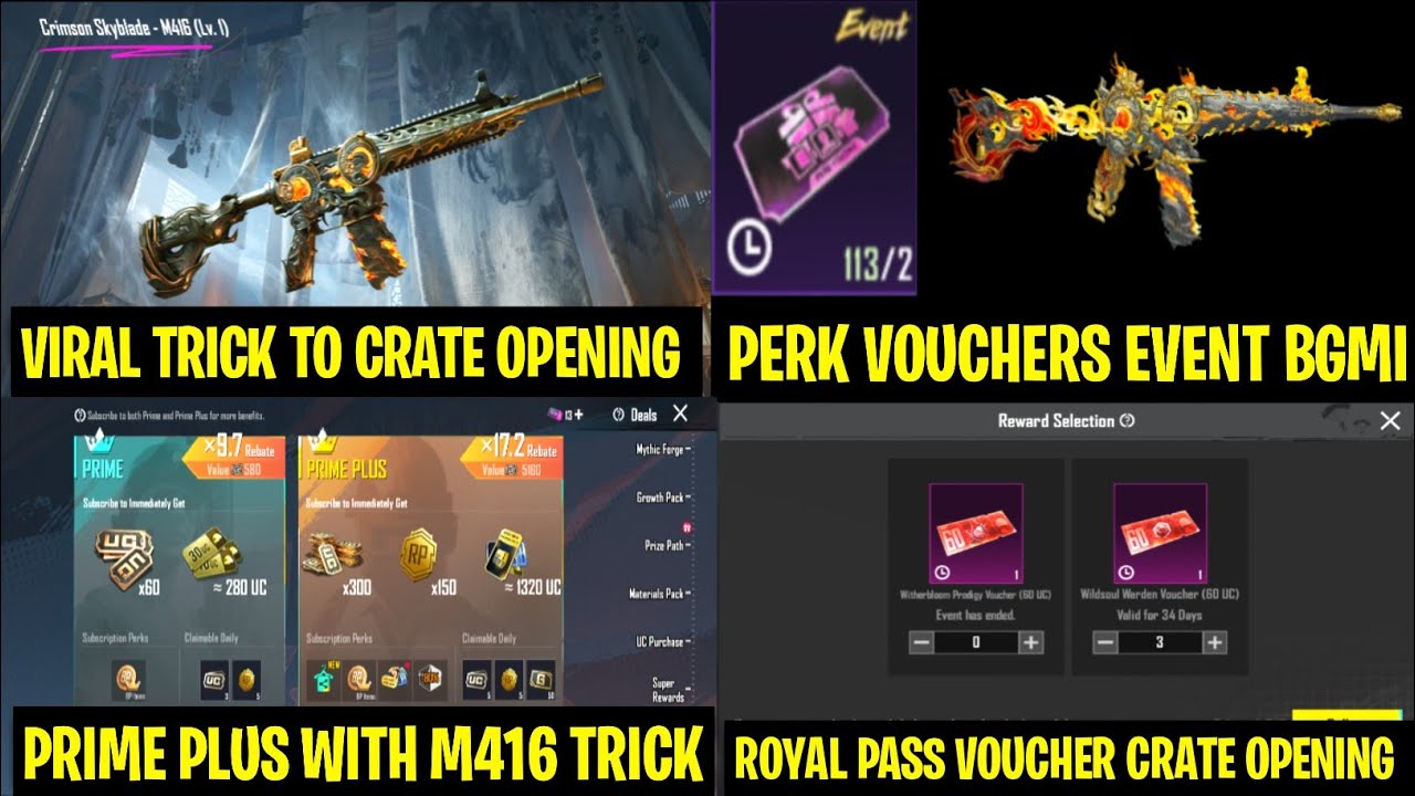 GOOD NEWS 😍 VIRAL TRICK ULTIMATE SET CRATE OPENING CHALLENGE M416 | PERK VOUCHER VOUCHERS EVENT DATE