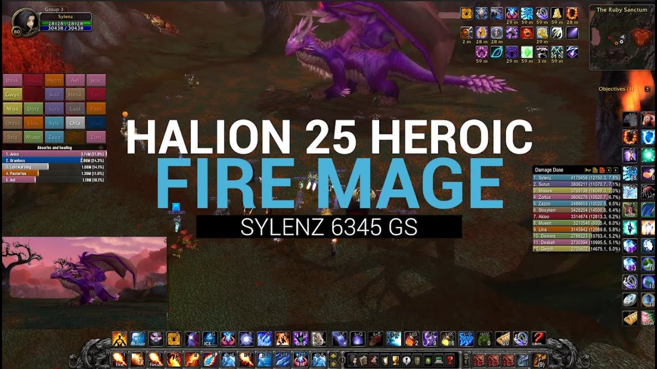 Fire Mage | Halion 25 Heroic | Ft. Symphony of Skills | Wrath of the Lich King PvE