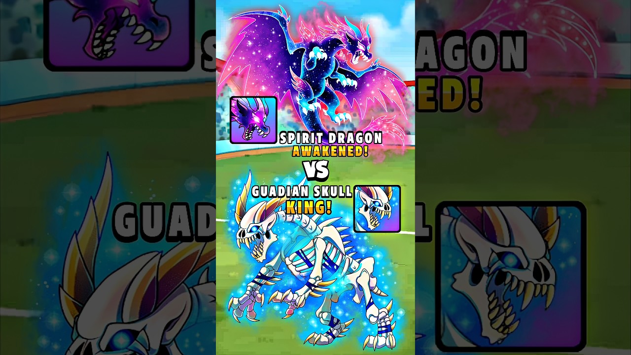 Guadian Skull King vs Spirit Dragon Awkened ☠️ Battle In Dynamons World||#dynamonsworld#dynamon#2026