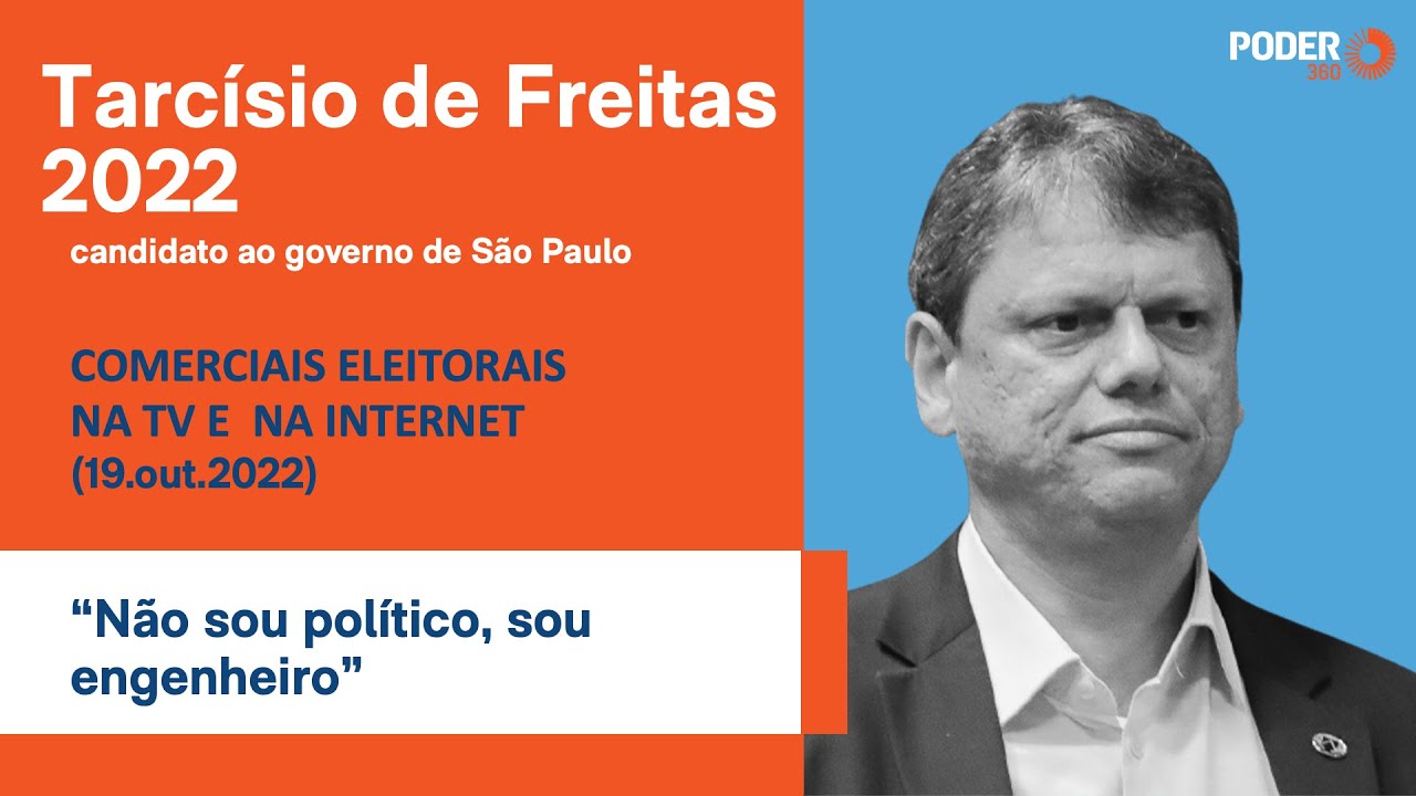 Tarcísio (programa eleitoral 5min. - TV): “Não sou político, sou engenheiro” (19.out.2022)