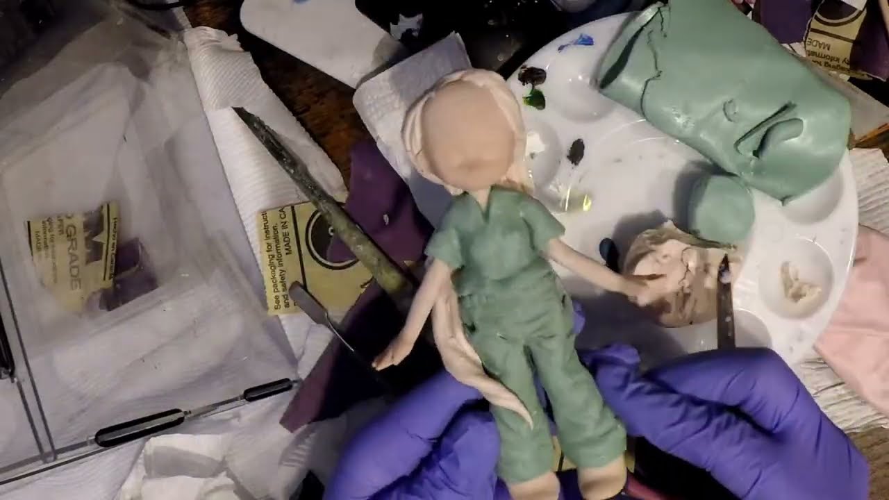 I Turned a Press Mold into an Anime Scrub Girl Figure | Polymer Clay Tutorial