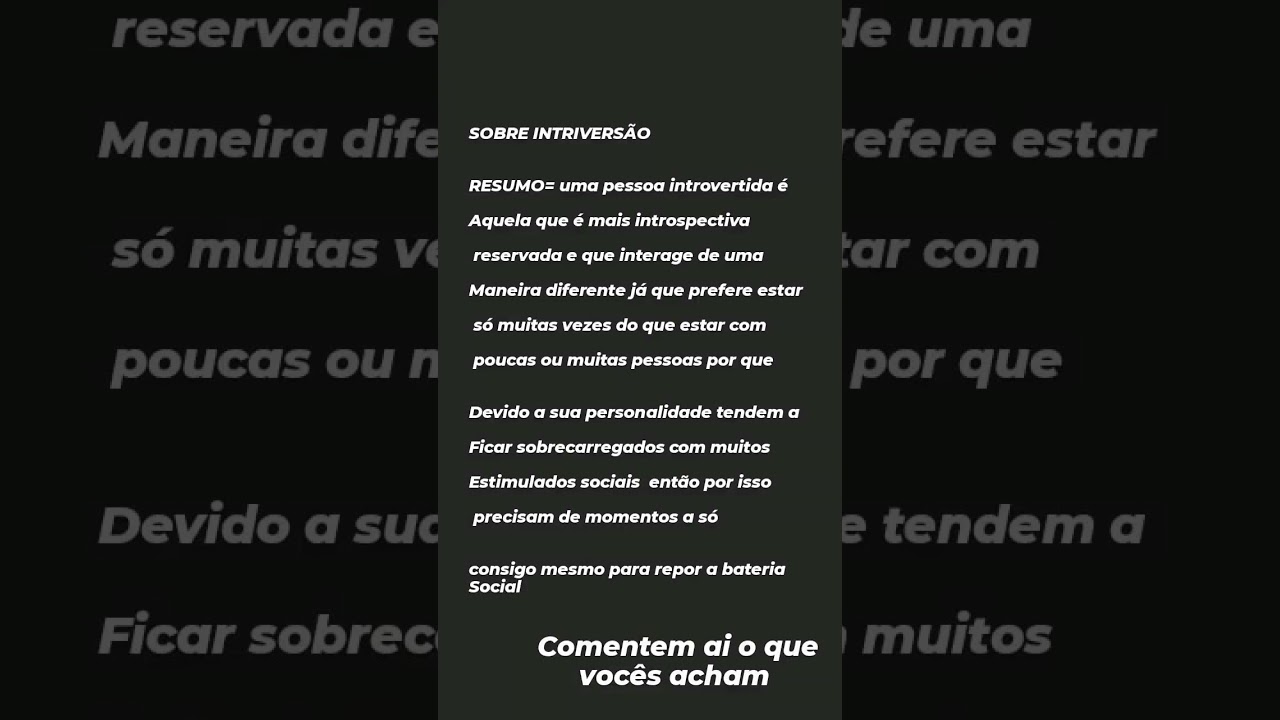 #introversao