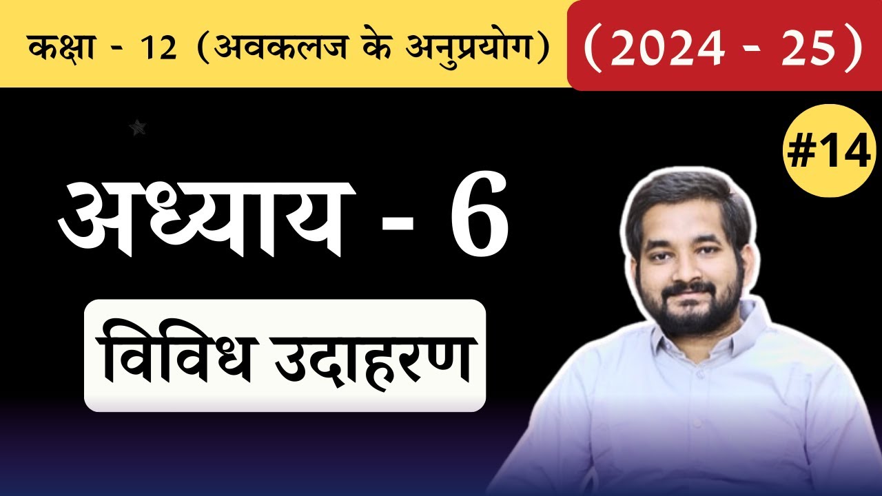 #14 Class 12th math Chapter 6 Miscellaneous Examples in Hindi (2024-25)
