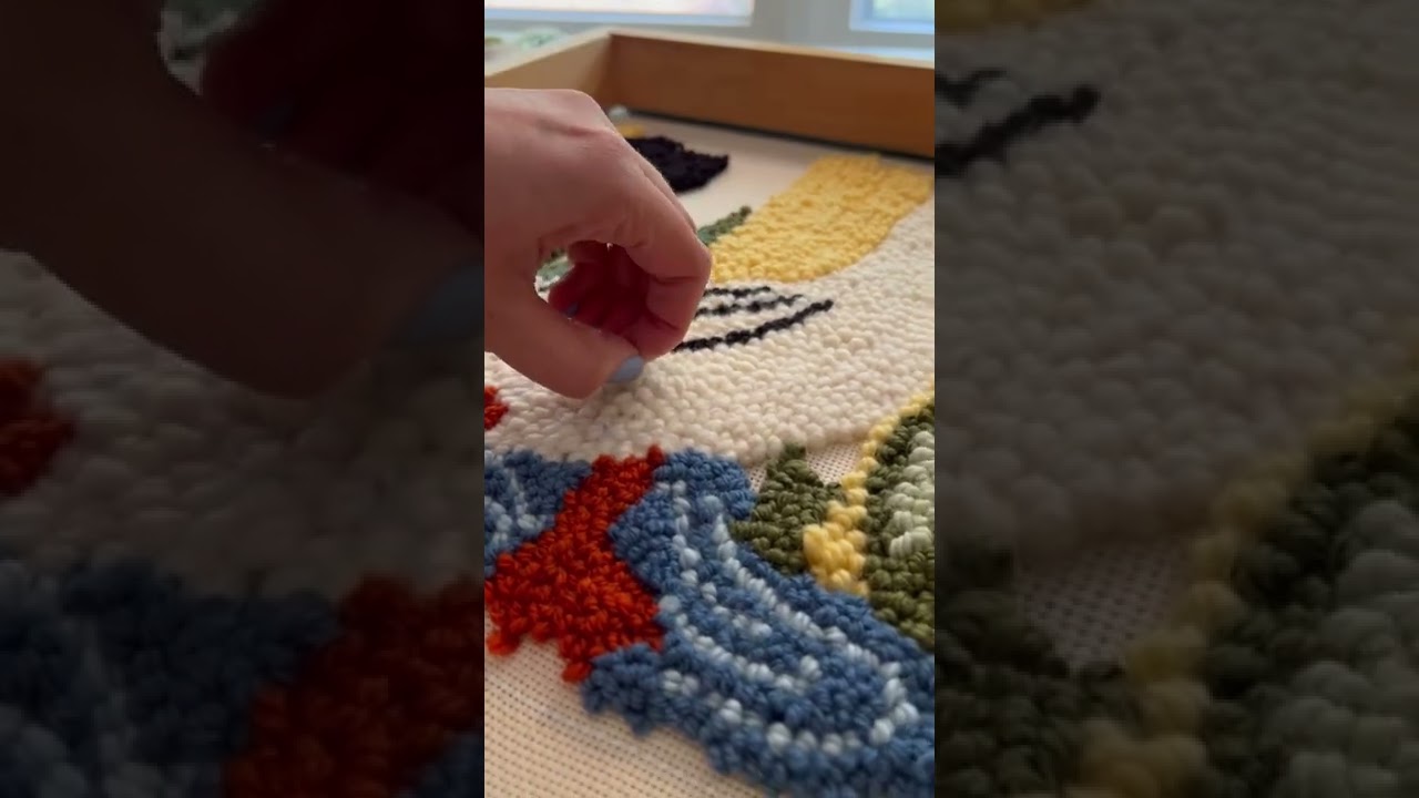 Что не даёт швам #punchneedle распускаться? #fiberart #shorts