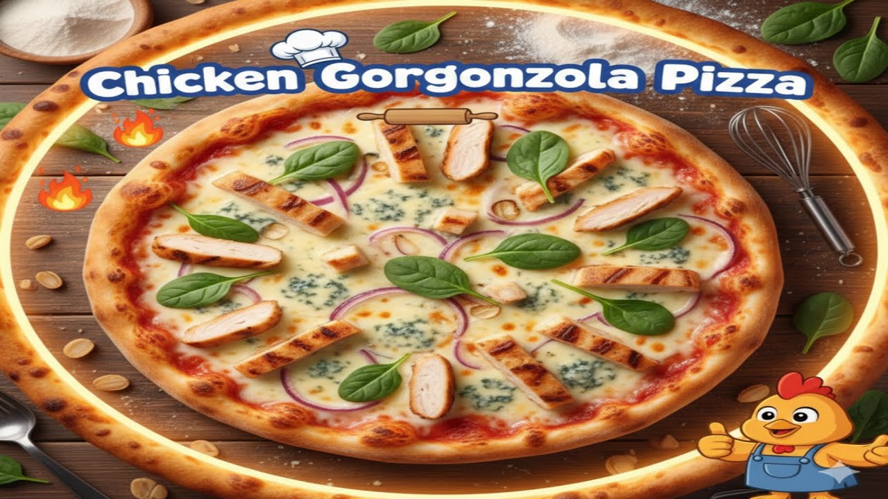 Пицца с курицей и горгонзолой
