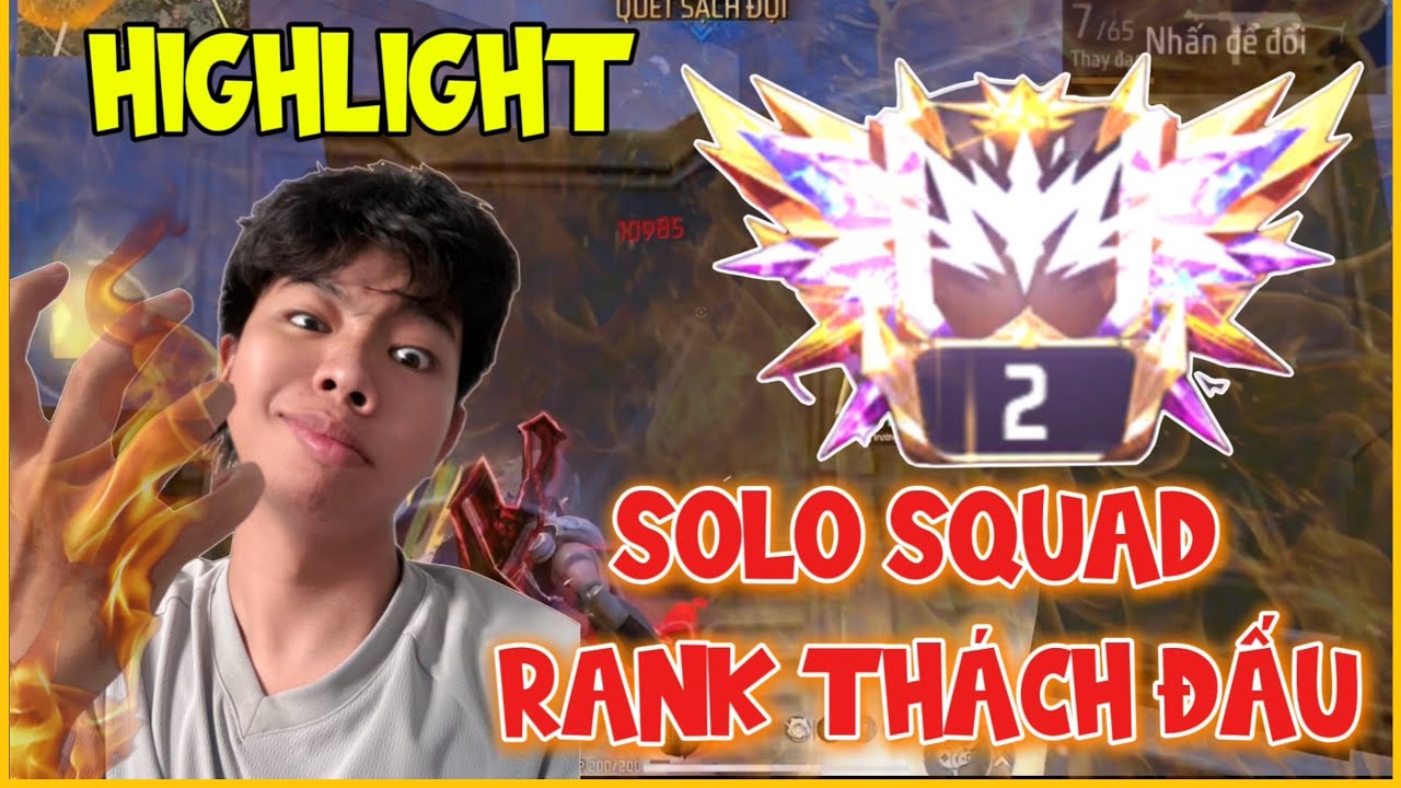 SOLO SQUAD RANK THÁCH ĐẤU CÓ GÌ ? #freefire #tyseisei 