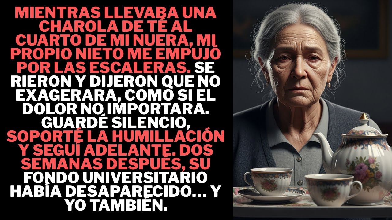 Mientras subía las escaleras con una charola de té entre las manos, mi nieto