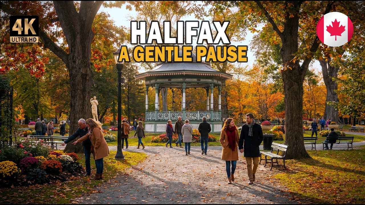 4K Autumn Walk in Halifax Public Gardens | Canada's Most Beautiful Fall Season🍁