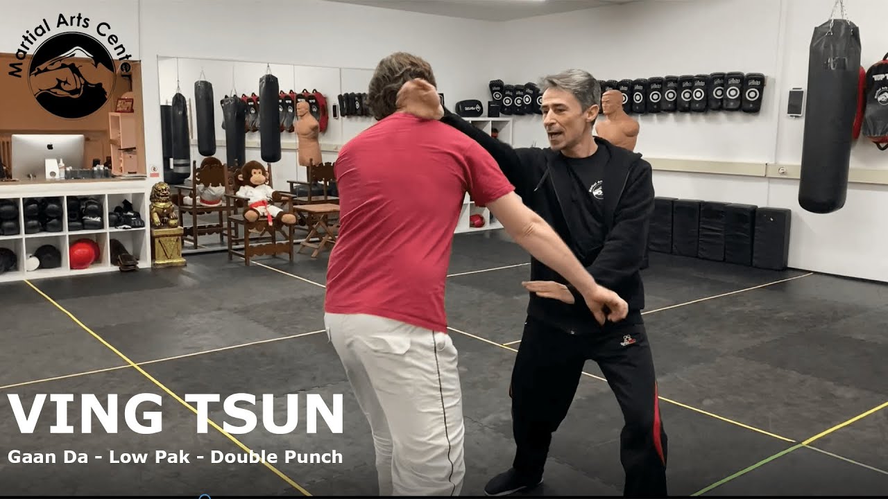 Ving Tsun - Gaan Da, low Pak, Doublepunch - Wing Chun Solodrill with application