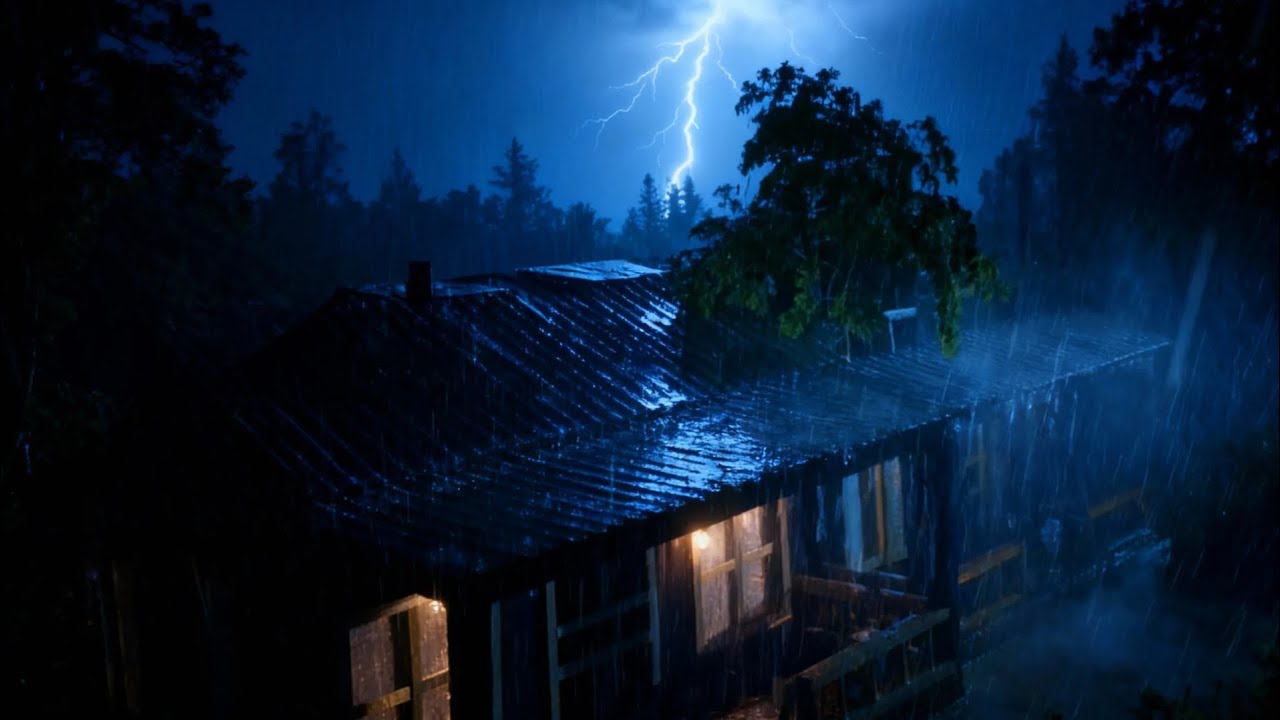 Realistic Thunderstorm Cabin Ambience