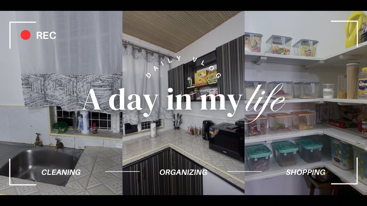 SPEND THE DAY WITH ME|| SHOPPING ||KITCHEN TOUR||ORGANIZING THE PANTRY/FRIDGE