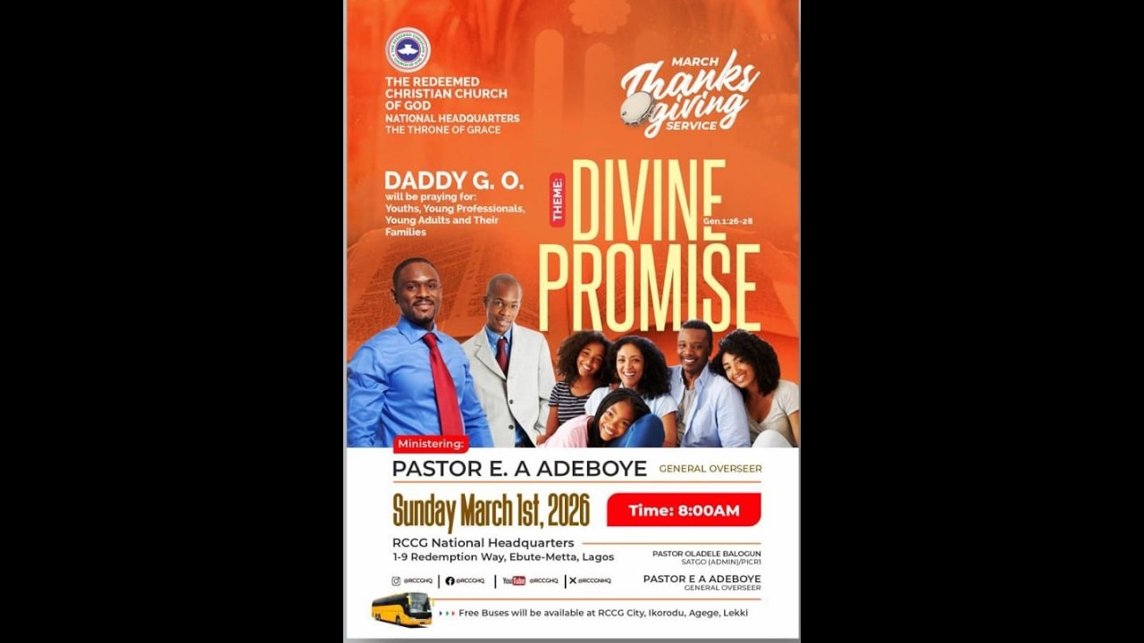 MARCH 2026 THANKSGIVING SERVICE || DIVINE PROMISE