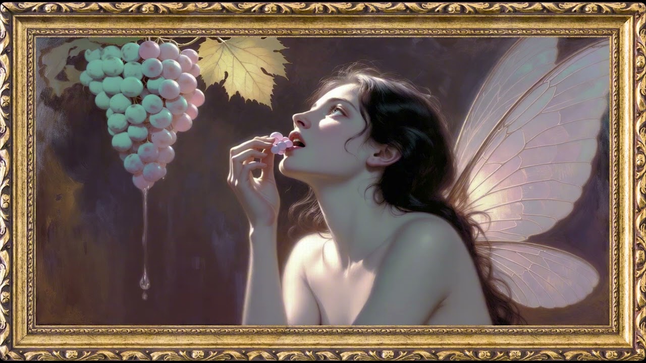 1 Hours Deep Sleep Ambient Lofi 🌙 Framed Fantasy Art 4K TV Screen