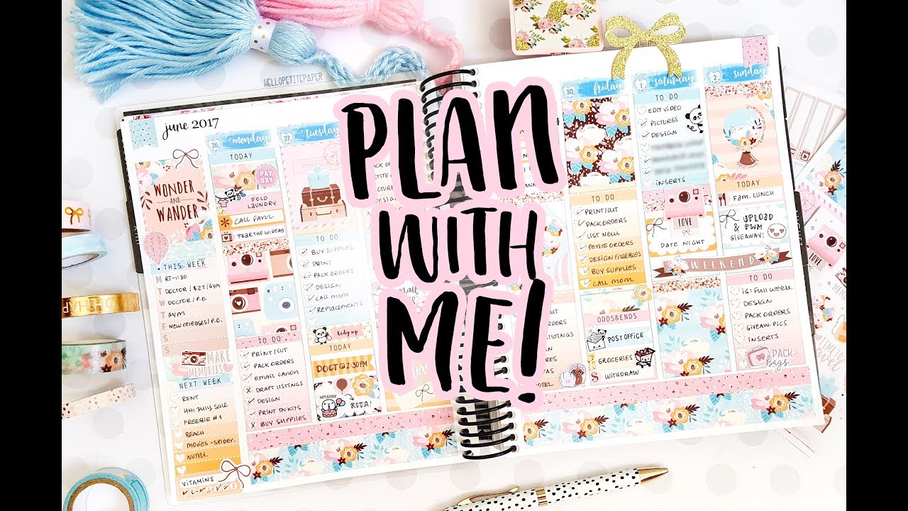 Plan with me - Mystery Kit Wonder and Wander - Hello Petite paper