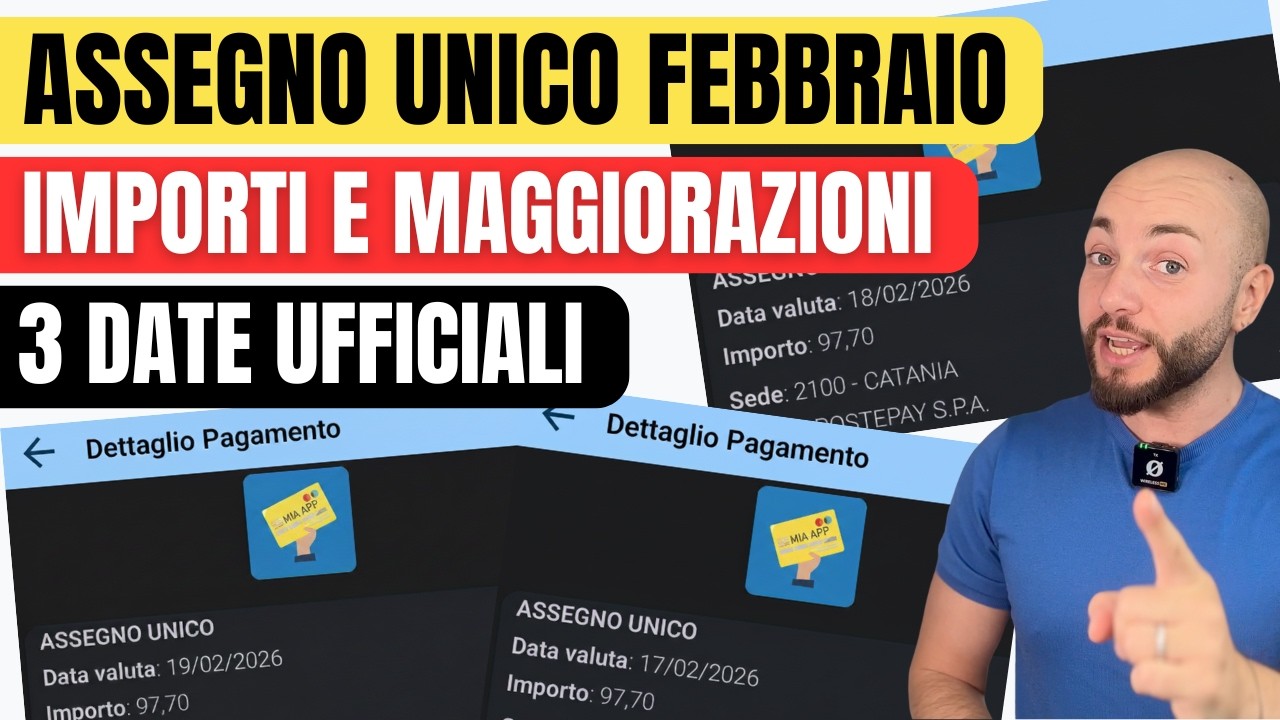 🚨 Pagamenti Assegno Unico Febbraio 2026: Ecco le DATE UFFICIALI e gli AUMENTI INPS