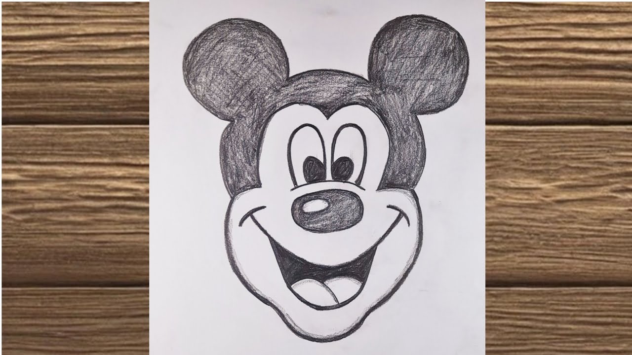 How to Draw Mickey Mouse Step by Step - Easy Pencil Sketch