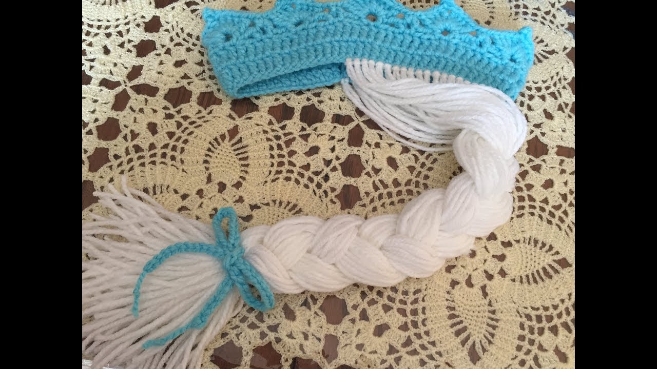 Corona de princesa Elsa hecha a crochet o gancho fácil de hacer