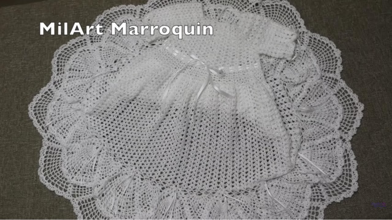 Vestido Crochet para Niña Lluvia de Abanicos 1 de 2 (cc)
