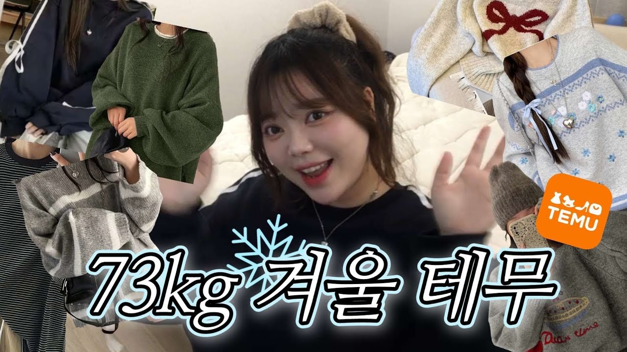 [162cm 73kg] 빅사이즈 겨울 테무 추천템🧥🧣 -상의편-