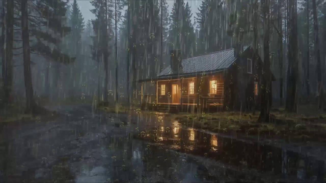 Rain Sounds For Sleeping - 99% Instantly Fall Asleep With Rain Sound outside the window At Night