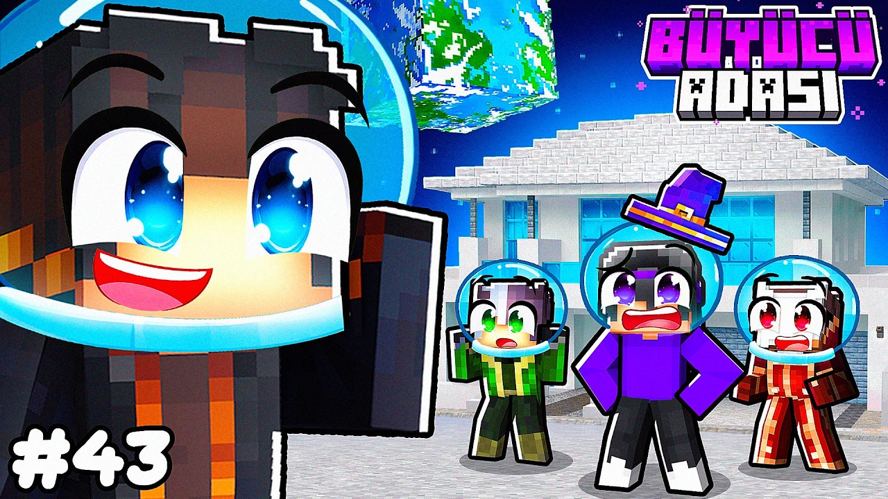 Aya Gidip İlk Evimizi İnşa Ettik! 🌕 | Minecraft Büyücü Adası #43