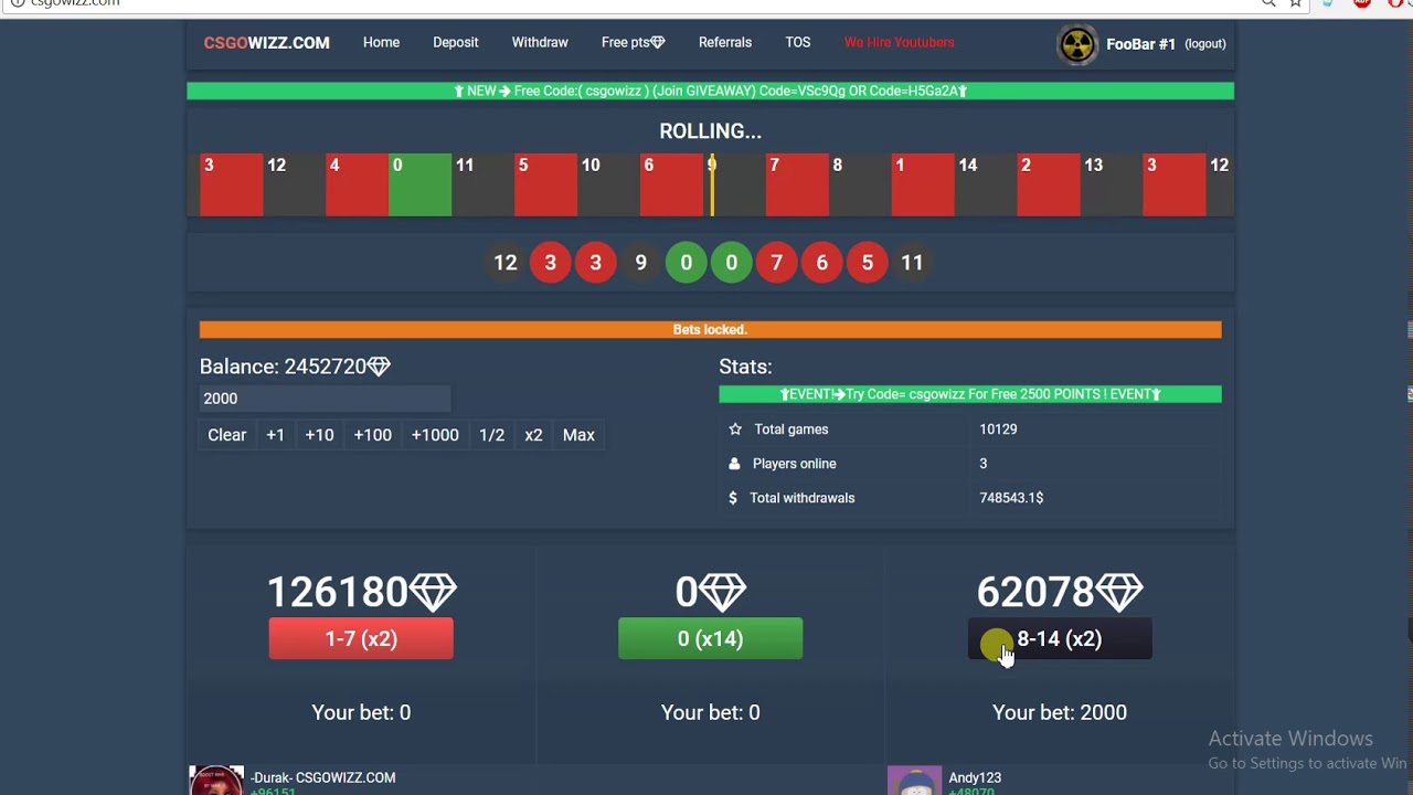 CSGO TOP BET Huge win on roulette pro betting