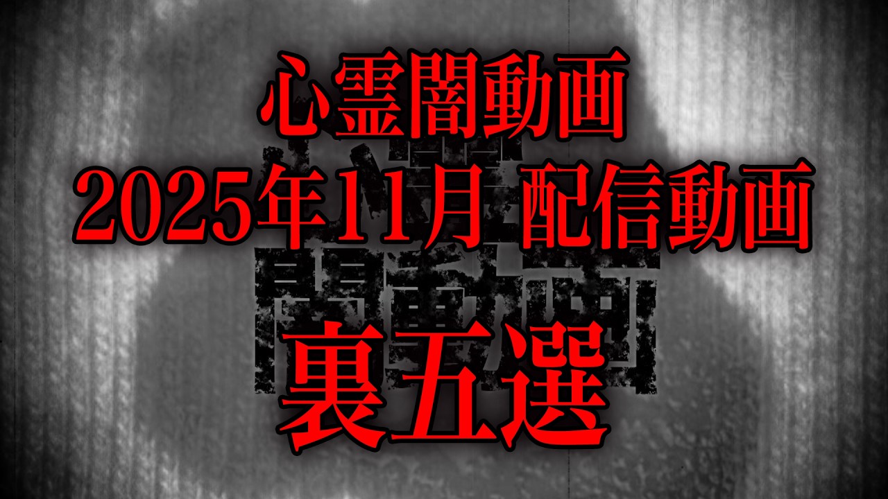 【2025年11月】スタッフも冷汗が止まらない…心霊闇動画の裏ベスト5！【心霊総集編】
