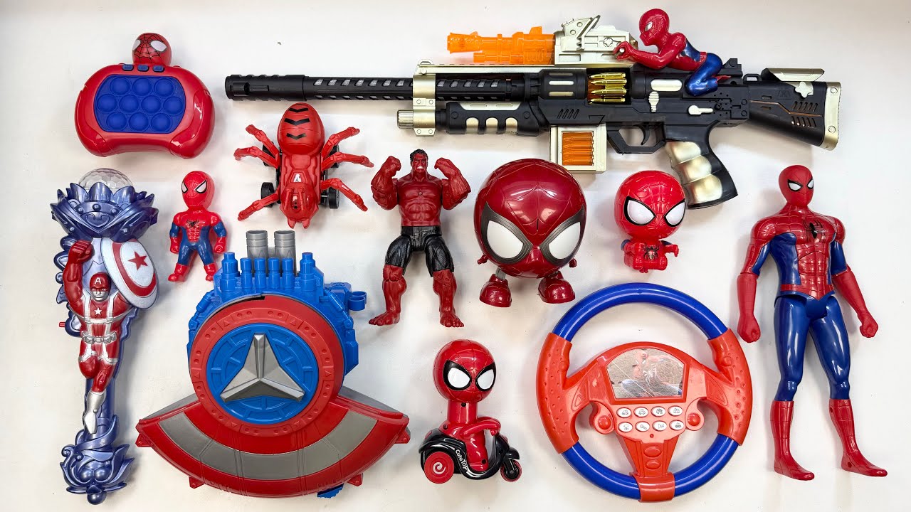 Spider-Man, Batman & Hulk Superhero Toy Adventure I Action Figures in 19:50 mins