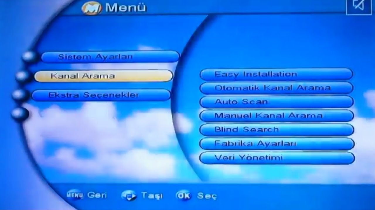 BAFF M-5000 FTA kanal arama