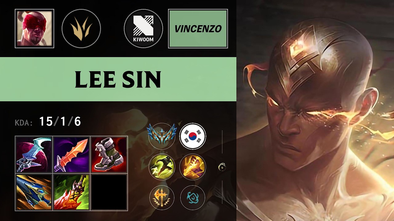 (KRX Vincenzo) Lee Sin Jungle vs Rengar - KR Challenger Patch 26.15