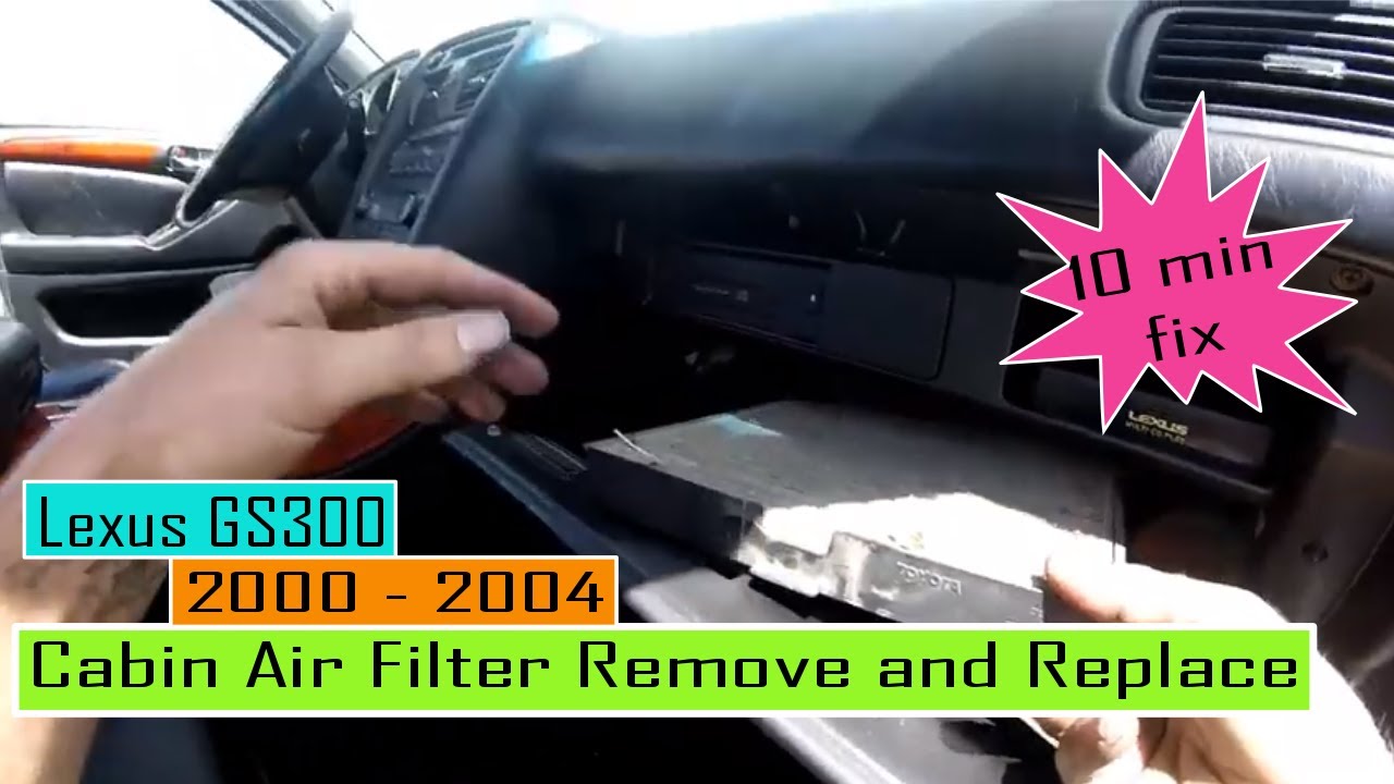 ⫷ Lexus │ GS300 │ 2000 - 2004 │ Cabin Air Filter Remove & Replace ⫸