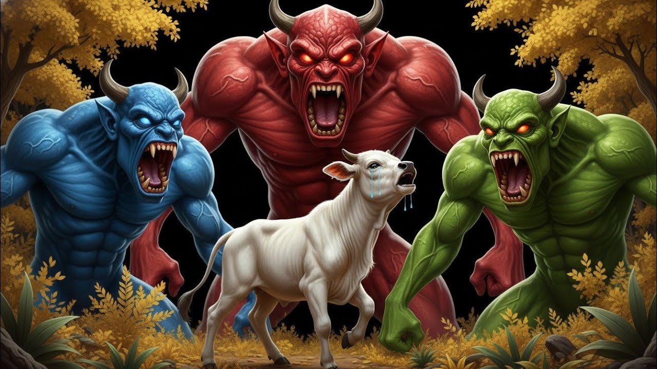 How A Cow Calf Defeated to Demon ? Moral Story for Children | Cartoon Animation | Bedtime Story Kids