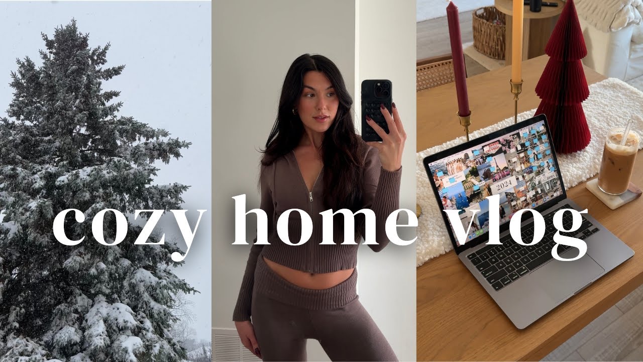 cozy home vlog | realistic work day, vlogmas? recording for the podcast + shopping haul