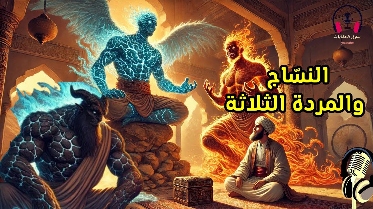 قصة النساج والمردة الثلاثة، المردة يطلبون المساعدة من النساج، قصة قبل النوم، ضع السماعات واستمع