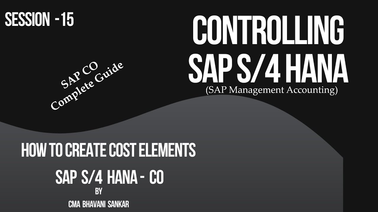 Как создать элементы затрат в SAP S/4 HANA CO