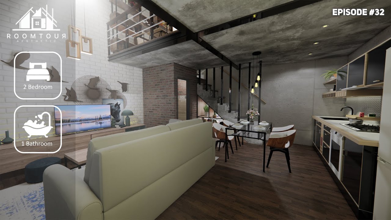 FIX ! Rumah ini sangat hemat listrik | Rumah Industrial Modern 2 Lantai 6x10 Meter