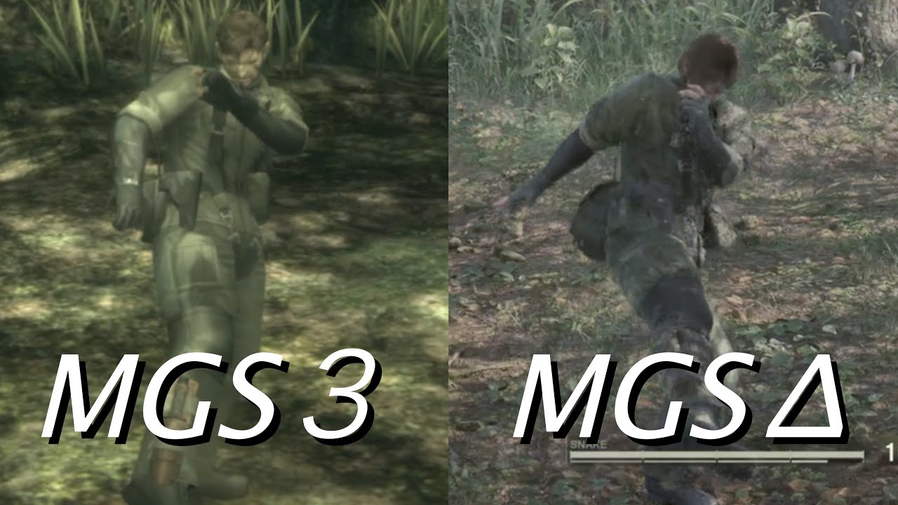 METAL GEAR SOLID 3 vs Δ Snake moveset comparison / メタルギアソリッド 3 vs Δ スネークのモーション比較