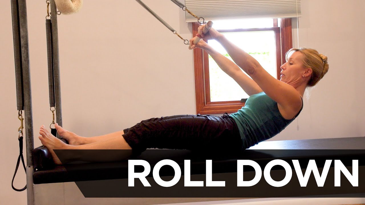 Pilates Technique for the Roll Down on the Cadillac
