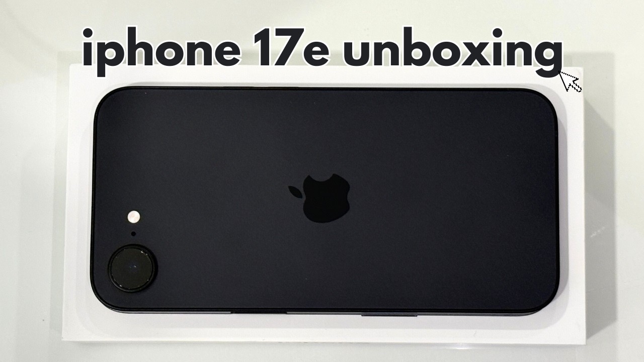 iphone 17e [unboxing]  (black, 256 gb) | aesthetic set-up + accessories | camera test & review