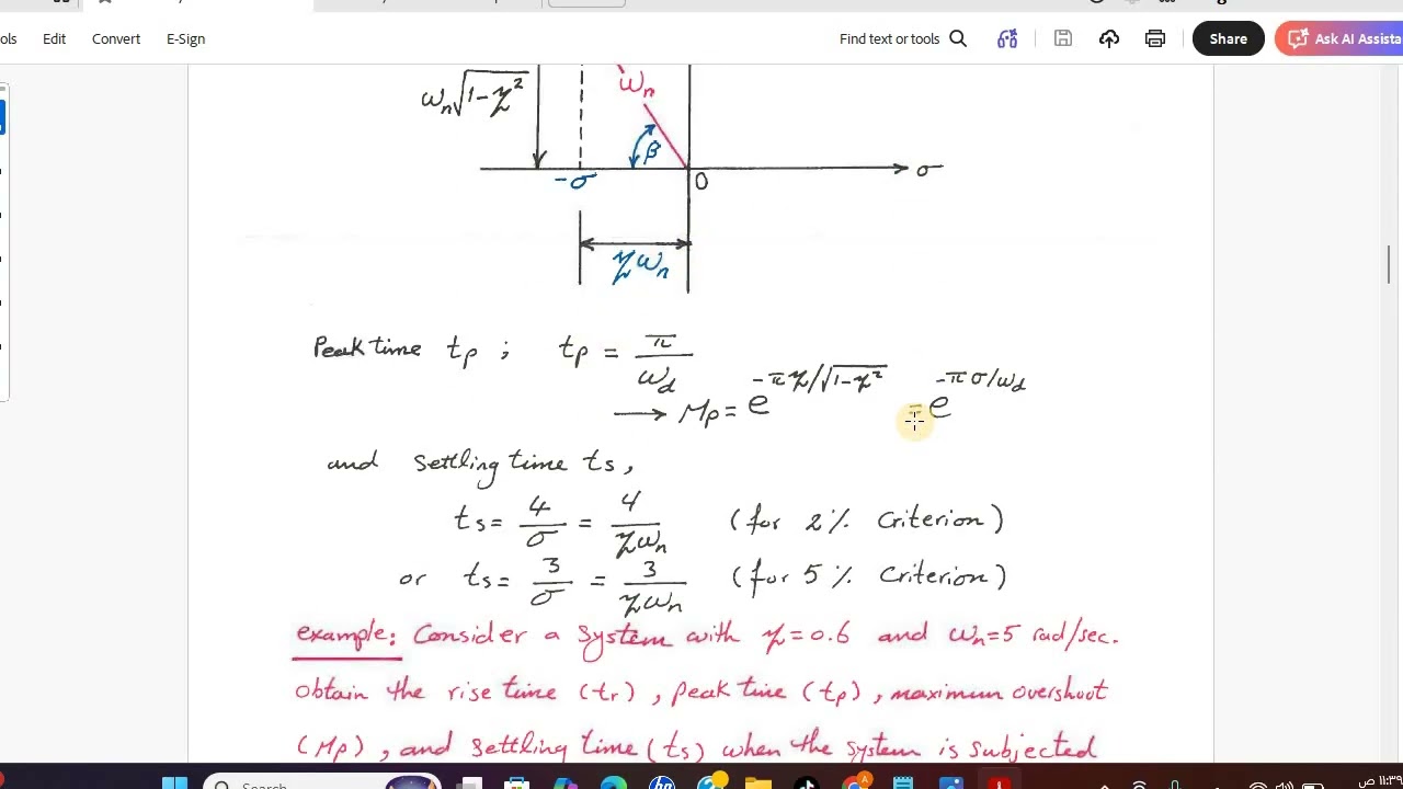 2nd order transient analysis